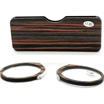Brýle na čtení Cvikr Nosní dioptrické brýle na čtení v pouzdru Wooden +1,00 