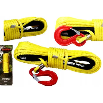 Lano Syntetyczna lano Titanium Winch 10 mm 28 m Dyneema s hákem