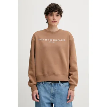 Dámské oblečení Mikina Tommy Hilfiger WW0WW39791 hnědá 88X, vel. L