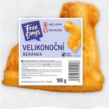 Pečivo FREE DAYS Velikonoční beránek bez lepku 100 g