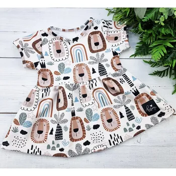 Dívčí oblečení Kulišárny Dívčí princess šaty LION VELIKOST: 68, DÉLKA RUKÁVU: KRÁTKÝ RUKÁV