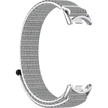 Příslušenství k chytrým hodinkám MůjMiBand.cz Nylonový náhradní náramek pro Xiaomi Smart Band 8, 9 a 10 Barva: bílá - šedá