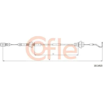 Plynové lanko COFLE Lanko pedálu plynu CFL 10.1415