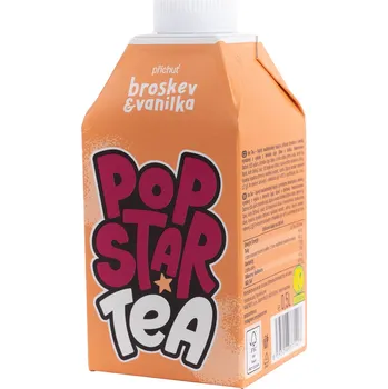 Ledový čaj Popstar Tea Broskev&Vanilka 0,5l cena za kartonové balení (Kartonové balení : 8 ks)
