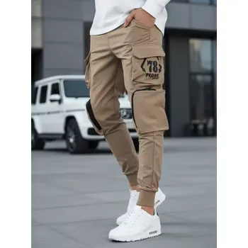 Pánské kalhoty DSTREET UX4166 BÉŽOVÁ M