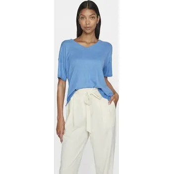 Pánské tričko Vila T-Shirt Abella 14089540 Modrá Relaxed Fit S