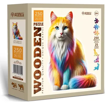 Dětské zboží WOODEN CITY Dřevěné Duhová kočka 250 dílků
