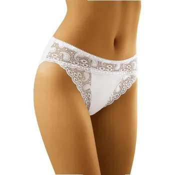 Dámské spodní prádlo Kalhotky Wolbar Lisa II - krajkové Bílá XL