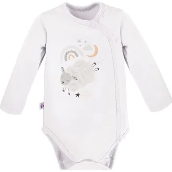 Kojenecký body Eevi Body celorozepínací dlouhý rukáv Mellow BÍLÉ - 50