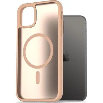 Pouzdro na mobilní telefon AlzaGuard Matte Case Compatible with Magsafe pro iPhone 11 pískově žlutý