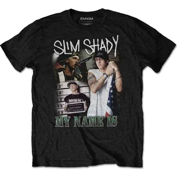 Pánské tričko Eminem My Name is Homage Black M Tričko
