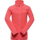 Alpine Pro SIUSO 3 ČERVENÁ DĚTSKÁ HŘEJIVÁ MIKINA Z MIKROFLEECU 152-158