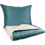 Brotex Francouzské povlečení Satén UNI DUO 220x220, 70x90cm petrol/smetanová