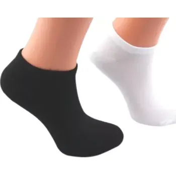 Dámské ponožky Kotníčkové bambusové ponožky s ionty stříbra - vel. 41 - 42 černá