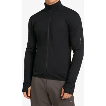 Pánská mikina Rozepínací mikina Icebreaker Merino Blend 300 RealFleece Descender LS Zip - black