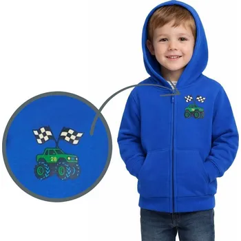 Chlapecká mikina Chlapecká mikina Wolf & Wolfie M2651 s kapucí - modrá