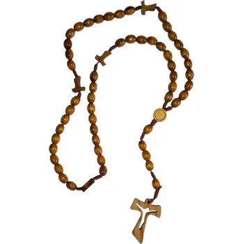 Růženec Františkánský růženec „Světlo Vzkříšení“ – Hřejivé dřevo a symbol naděje