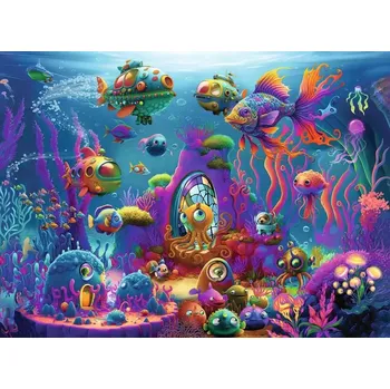 Puzzle RAVENSBURGER Mimozemšťani v oceánu XXL 150 dílků