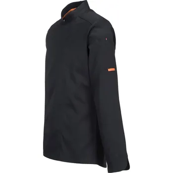 Gastro oděv G.Gastro MeshAir Pro Breathable Long Sleeve Chef Jacket – Black - Slim Fit - Size M