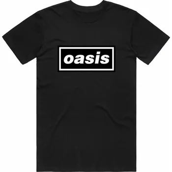 Pánské tričko Oasis Tričko Decca Logo Unisex Black 2XL