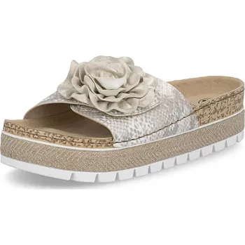 Dámské pantofle Dámské nazouváky RIEKER 69562-90 zlatá S6 41