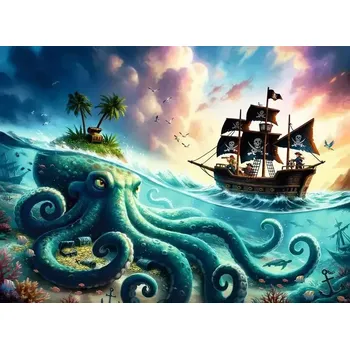 Puzzle Ravensburger puzzle Pirátský poklad XXL 100 dílků