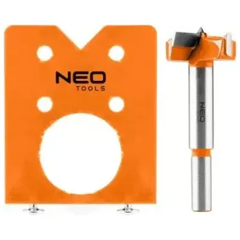 Autodílna Sada pro montáž závěsů – šablona + vrták 35 mm, , TOPEX, 57-002