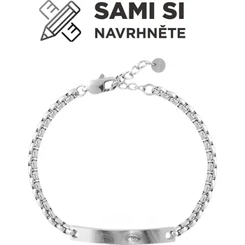 Náramek Náramek s destičkou a vlastním motivem ocelový