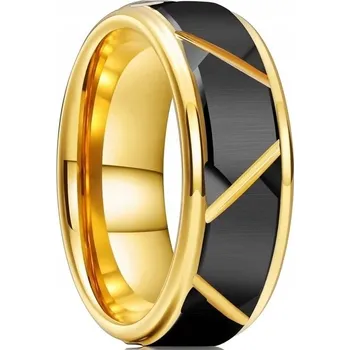 Prsten Prsten Merrick - Zlatá/Černá/69mm KP-31997