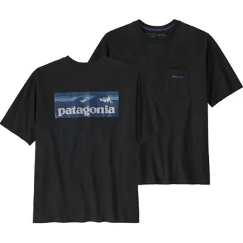 Pánské tričko Pánské tričko Patagonia BOARDSHORT LOGO POCKET RESPONSIBILI-TEE - černá L