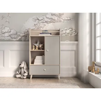 Komoda Skříň Veneti OLIVIA 80 x 132 x 40 cm béžová