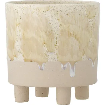 Obal na květináč Bloomingville Kameninový obal na květináč Imoa Yellow 16 cm