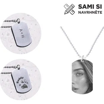 Náhrdelník Náhrdelník s vlastním motivem ocelová známka