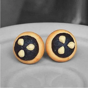 Náušnice CircusMind Sladké náušnice pecky Fimo - makové koláčky S3624