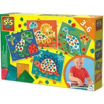 kreativní sada Ses Učím se mozaiky - velká sada dinosauři