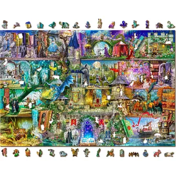 Dětské zboží WOODEN CITY Dřevěné Byla jednou jedna pohádka 2v1 EKO 2000 dílků