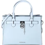 Kožená kabelka Michael Kors Hamilton medium key lock světle modrá