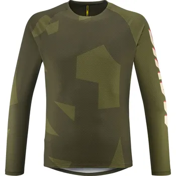 Cyklistické oblečení Dres Mavic DEEMAX ENDURO LS CAMO/OLIVE (T000487) Velikost: S