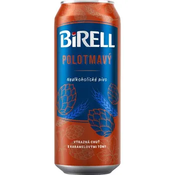 Birell polotmavý 0,5l plech cena za kartonové balení (Kartonové balení : 24 ks)