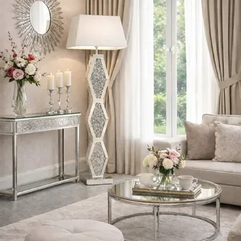 Stojací lampa Stolní lampa Bellacasa Lustra stříbrná 60 W