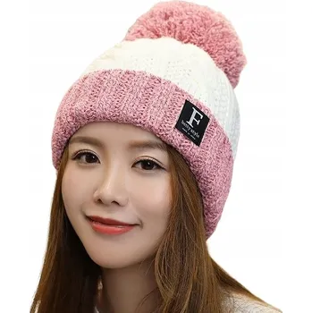 Čepice Bez značky zimní čepice beanie růžová velikost 58