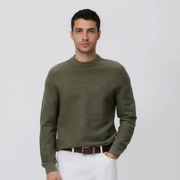 Pánský svetr Reserved - Svetr s příměsí lyocellu - tmavě zelená - 052FR-79M - 052FR-79M-XL