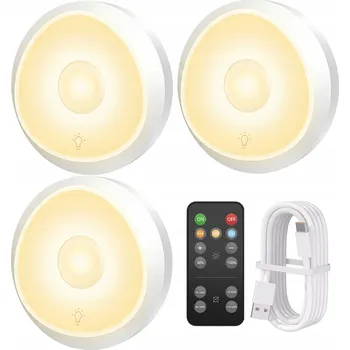 Lampička 6x LAMPKA LED BEZPRZEWODOWA LAMPA DOTYKOWA SAMOLEPICÍ DÁLKOVÝ OVLADAČ NA BATERIE