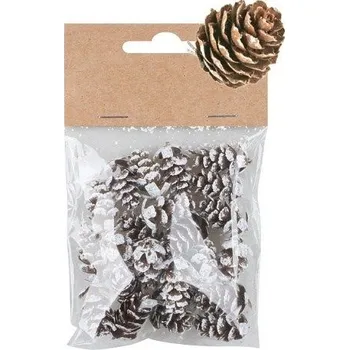 Vánoce Dekorační šišky o 1,5 x 2,5 cm, 24 ks v sáčku