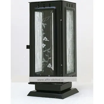 Smuteční dekorace Svítilna na pomník standart černá