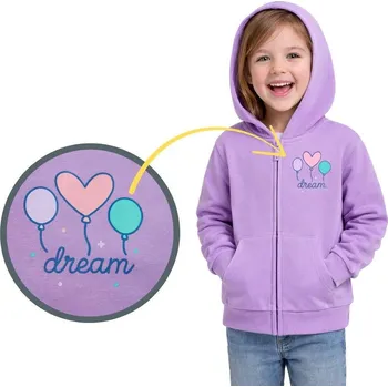 Dívčí mikina Dívčí mikina Wolf & Wolfie M2653 sv. fialová