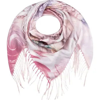Šátek Dámský šátek květinový růžový 0794-2