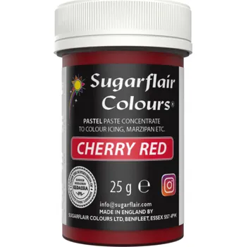 Přisada na vaření a pečení Cherry red, gelová barva Sugarflair 25 g