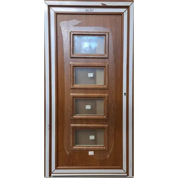 Vchodové dveře Vedlejší plastové vchodové dveře Soft 2026-21 Zlatý dub/Bílá 105x205cm, pravé dovnitř