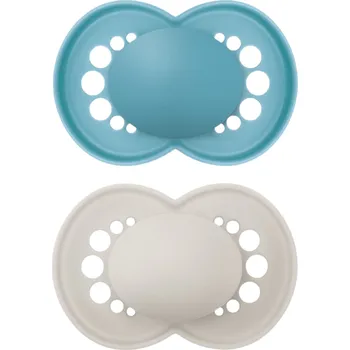 dudlíky MAM Dudlík silikonový Original 16+m (2ks) - tyrkysový/šedý